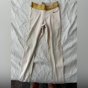 Nike gold exercise leggings